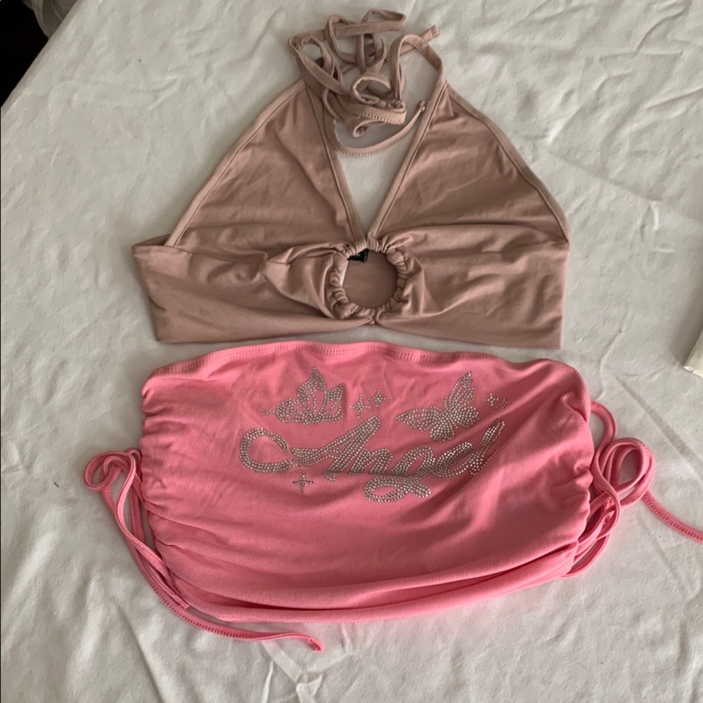 SHEIN Pink Ruched Detail Garment
